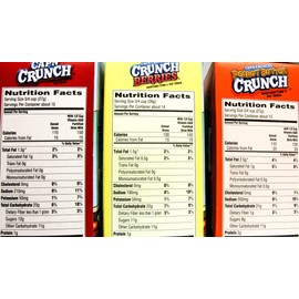 Captain Crunch Variety Flavor (3)-pack - Cap'n Crunch Regular Flavor (14 Oz), Cap'n Crunch's Crunch Berries (13 Oz), & Cap'n Crunch's Peanut Butter Crunch (12.5 Oz)