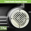 A ABSOPRO 3" Car Speaker Covers Round with Screws Silver
