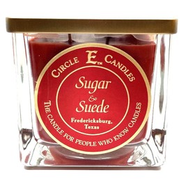 Circle E Candles, Sugar and Suede Scent, Medium Size Jar Candle, 22oz, 2 Wicks