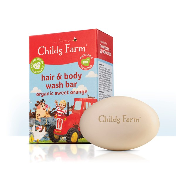 Childs Farm | Kids Hair and Body Wash Bar 60g | Organic Sweet Orange