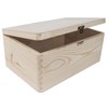 Wooden Storage Box with Lid and Gold Clasp | 30