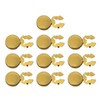 LUOFENG 10 Pieces Brass Round Cufflinks Wedding Formal Shirts Formal