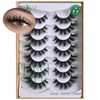 False Eyelashes 18mm Cat Eye Fluffy Strip Lashes 7 Pairs