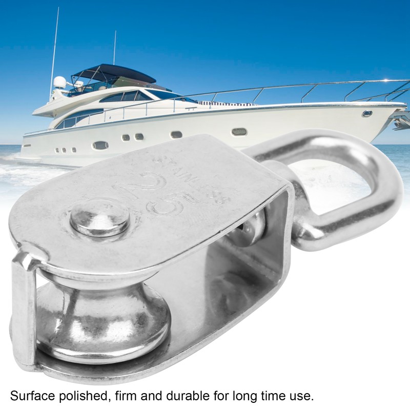25mm 304 Stainless Steel Heavy Duty Single Wheel Pulley Rigging