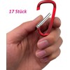 CALLYSONIC Carabiner Hook, 17 Pieces Key Rings Small, Carabiner Hook,