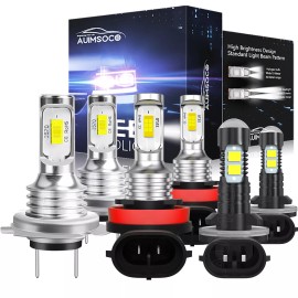 AUIMSOCO For Hyundai Elantra 2013-2018 6x H7 H11 LED Headlight 881 Fog Light 6000K White