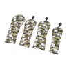4Pcs Golf Club Head Cover PU Thick Plush Wear Resistant