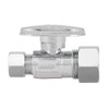 Eastman Quarter-Turn Straight Stop Valve with Brass Ball Mechanism, 5/8