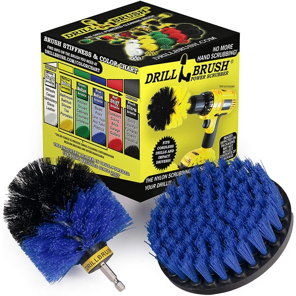 Cleaning Supplies - Marine - Boat Accessories - Drill Brush - Hull Cleaner - Boat - Inflatable - Kayak - Canoe - Raft - Deck - Spin Brush - Pond Scum, Residue, Barnacles, Oxidation