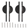 INCREWAY Brushed Black Drawer Pulls 2 Set Half Moon Drawer