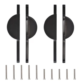 INCREWAY Brushed Black Drawer Pulls 2 Set Half Moon Drawer Pulls, 2.5 inch(64mm) Hole to Hole Semi Circle Cabinet Pull Handles for Kitchen Cabinet Cupboard Dresser