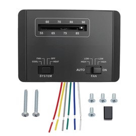 RV Thermostat Single Stage Heat/Cool Compatible with Coleman Mach RV Thermostat,Coleman RV Air Conditioners Mach Series,Black, Replace For 7330F3852