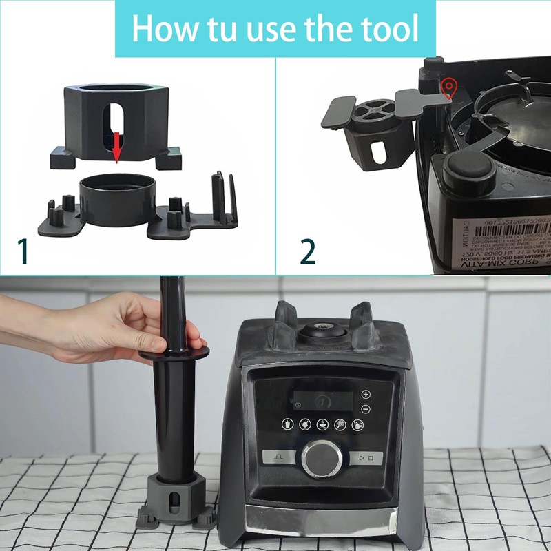 (With disassembler) Wet Blade Replacement with Tamper Holder for Vitamix