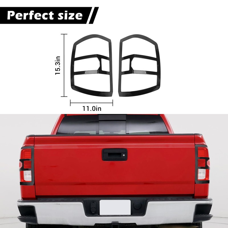 RT-TCZ for Silverado Rear Taillights Cover Frame Compatible with Chevy