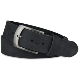 Frentree Genuine Buffalo Leather Belt, Made in Germany, Belt for Men and Women, 3.8 cm Wide, Brown, darkgray