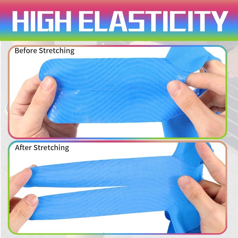 8-Pack Kinesiology Tape – Waterproof Sports Muscle Support Tape, Precut