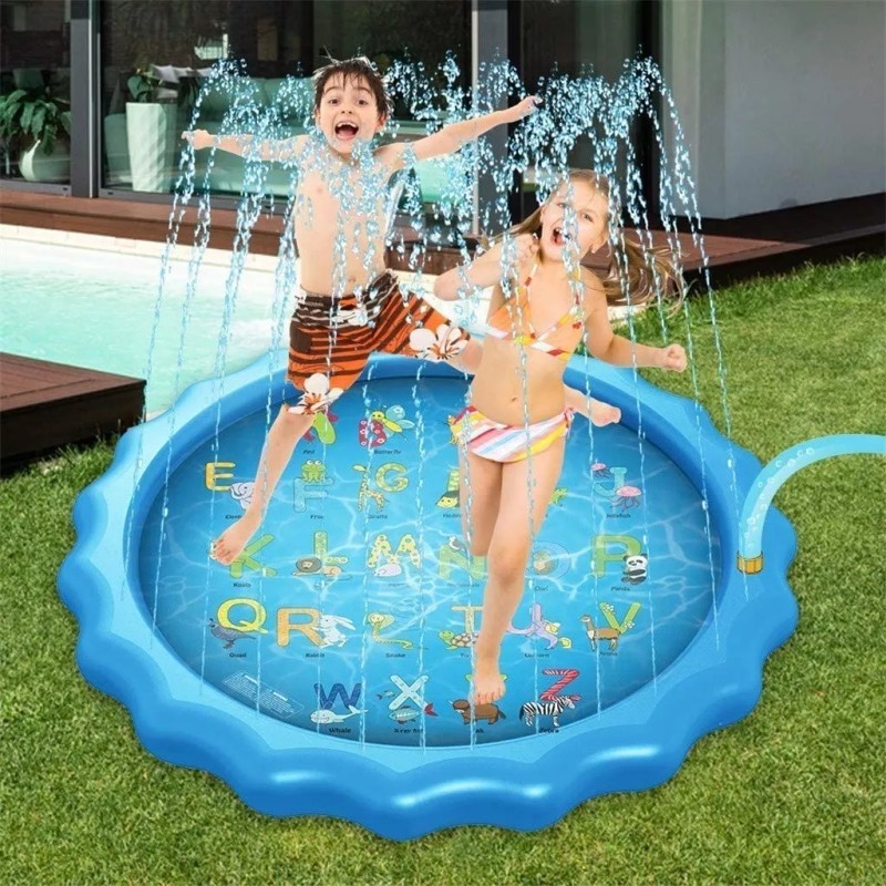 Tuybb Alfombrilla Tapete Agua Fuente Inflable Niños Juguete 170cm