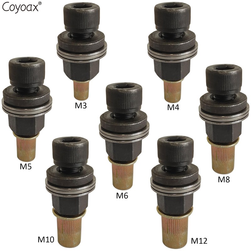 Set of 7 Rivet Nuts, Rivet Nut Pliers Set 3-M12