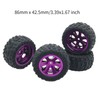 rockible 4 Pieces RC Car Wheel and Tires Set,Rubber Tires,Replacement