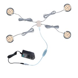 CRISETEK dimmable Puck Light Cabinet Light Under Cabinet Lights Puck Lights Under Cabinet Lighting Warm White (Warm White, 4Pack)