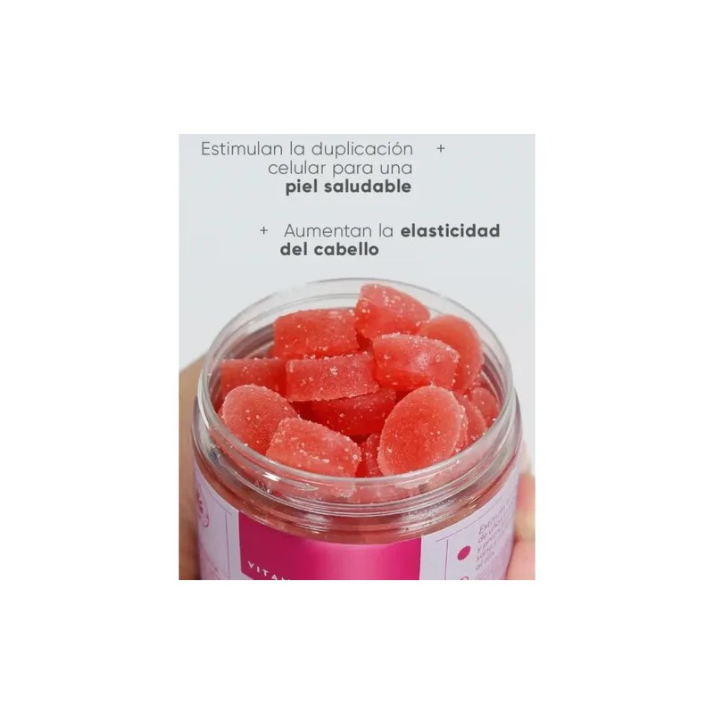 Gomitas Frutales Biotina y Chlorella para Piel Uñas Cabello Chemisette