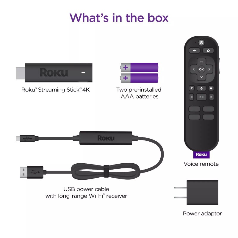 Roku NEW - Roku Streaming Stick 4K Device 4K HDR
