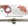 13 ft Clear Drapery Ring Slider Effortlessly Prevents Shower and