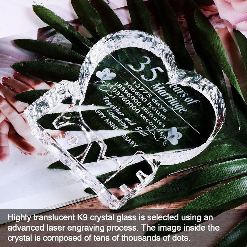 Romantic 35th Wedding Anniversary Gift, 35th Wedding Anniversary Gift, Crystal