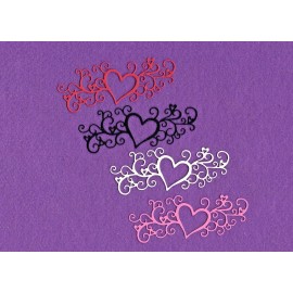Unbranded HEART FLOURISH die cuts scrapbook cards