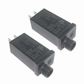 29V LED Transformer Class Two LED Power Supply, Waterproof IP44 Low Voltage Seasonal Use LED Driver US CA Plug for Christmas String Light (29V/9W 2Pack)