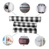 TEHAUX 3pcs Black White Checkered Handle Covers for Refrigerators Ovens