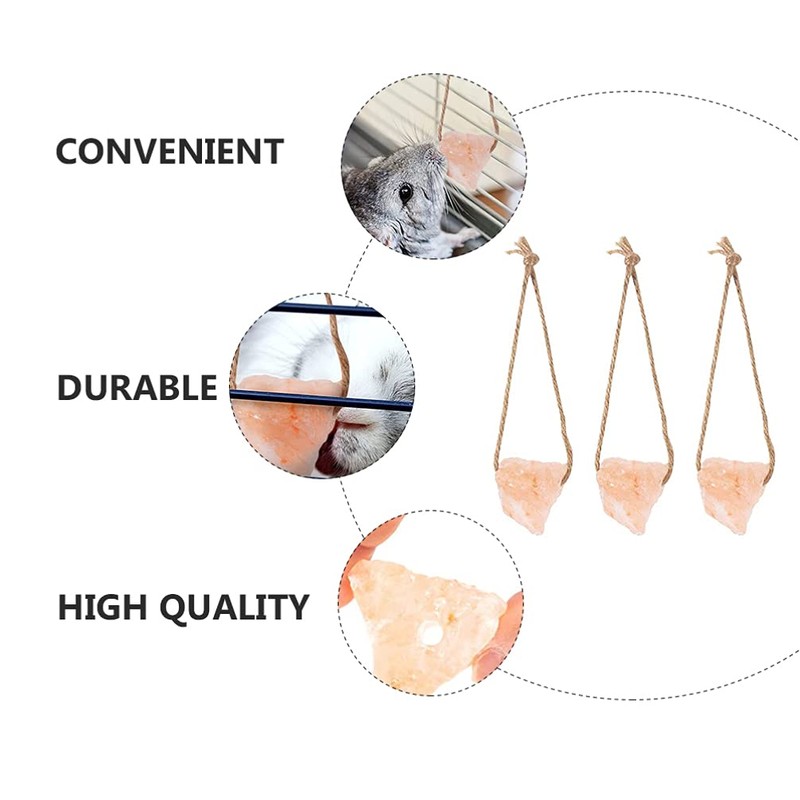 VILLCASE Salzleckstein, 3 Stück Salzstein Pferd Hochwertiger Salzleckstein Kaninchen Kauspielzeug