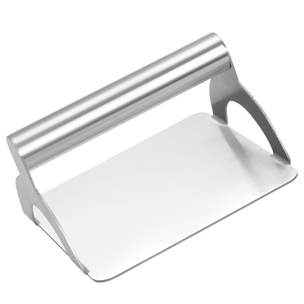 Stainless Steel Burger Press Grill Press 5.5 Inch Smooth Burger Smasher Square Steak Press for Flat Top Griddle Skillet Grill Pan
