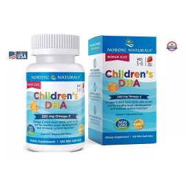 Nordic Naturals Dha Omega 3 Epa Niños 120mini Gel, Nordic Naturals Americano Sabor Fresa