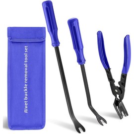 3 count Clip ,Clip Pliers Fastener Remover, Trim Rivet Removal  Tool for Automotive Door Panel,Upholstery,Dashboard Red - Color: blue