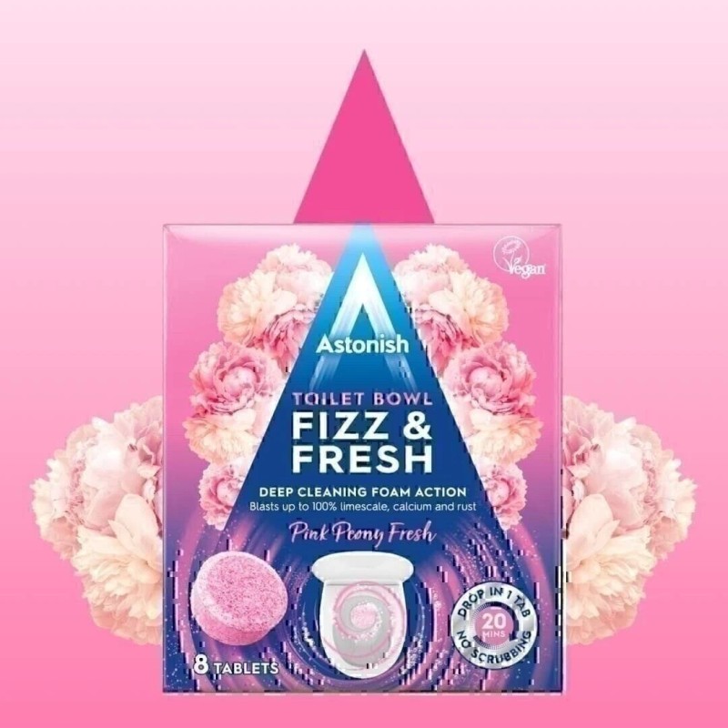 Astonish Foaming Eucalyptus Fresh Fizz & Fresh Bathroom Toilet Bowl