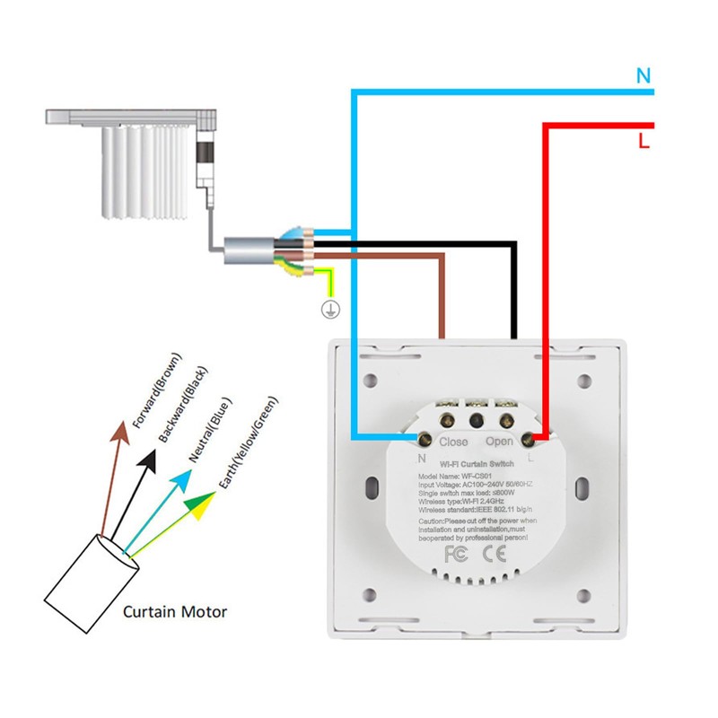 HEUXGIR 86 x 86 mm, 2 pieces WiFi roller shutter