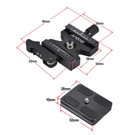 Andoer Quick Release Clamp and Quick Release Plate for Arca Swiss Standard Tripod Ball Head