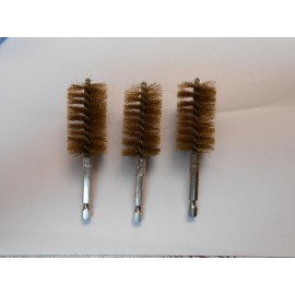 Hightbrush #30B 30mm DIA x 2'' P x4''ol 1/4' Hexdrive BRASS Tube Brush HD 3 PAK