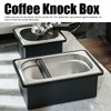 Tgoon Coffee Knock Box, Rubber Coffee Box with Removable Stainless