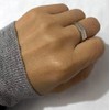 AZYOUNG Retro Silver Adjustable Open Index Finger Ring Seven Virtues