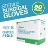 American Health Service Powder Free Latex Surgical Gloves, Size 8,