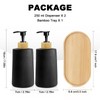 2 Pack Glass Small Soap Dispenser with Tray for Bathroom