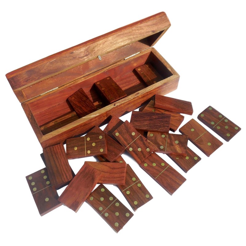 TOSQP27 Gift Domino Set Family Board Game 28 Piece Dominoes