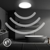B.K.Licht - LED Ceiling Light with Motion Sensor, Flat, IP44