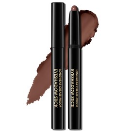 Erinde Dark Brown Matte Eyeshadow Pen, Matte Eyeshadow Stick, Waterproof & Long-Lasting, Cream Shimmer Crayon Eyeliner, Metallic Shimmer Eye Makeup Pen #02 Peach Matt