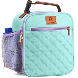 Lunch Box Reusable Lunch Bag for Men Women Kids Adults,Insulated Lunch Bag Waterproof LunchBox Cooler,Small LunchBox With Side Pockets for Work Office School Travel Picnic-Light Green
