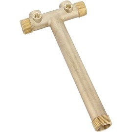 H2O PRO 13 Inch x 1-1/4 Inch Brass Tank Tee Cross with Multiple Ports, Connects Pump Water Line to Pressure Tank, Accepts Pressure Switch/Gauge and Snifter/Relief Valve - Model 148122