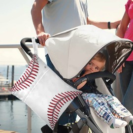 visesunny Baseball Sport 2Pcs Wet Bag with Zippered Pockets Washable Reusable Roomy for Travel,Beach,Pool,Daycare,Stroller,Diapers,Dirty Gym Clothes, Wet Swimsuits, Toiletries