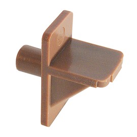 Prime-Line EP 9381 Shelf Support Pegs, 5 mm. Diameter, Plastic, Brown (12 Pack)